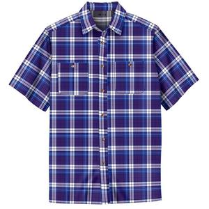 Мужская спортивная рубашка в клетку с короткими рукавами и короткими рукавами Kingразмера Big & Tall KingSize, цвет Dark Purple Plaid