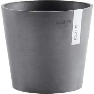 Цветочный горшок ECOPOTS «AMSTERDAM Mini Grey», ШxГxВ: 17x17x14,9 см, серый
