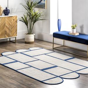 Ковер nuLOOM, 153 x 244 см, Jolynn Modern Braided Shapes, Blue