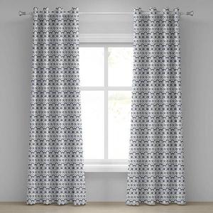 Занавеска с люверсами Abakuhaus Marine 2 шт, 280x245x0,5 см цвет marine und weiß