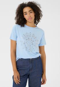 Футболка с принтом KAHANNA WITH ROUND NECK Kaffe, синий