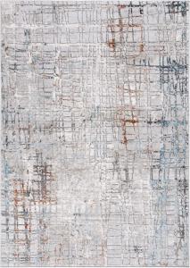 Ковер SAFAVIEH, 122 x 183 см, Meadow Collection, Grey & Blue, современный дизайн, не линяет и прост в уходе, идеален для помещений с высокой проходимостью: прихожая, гостиная, спальня (MDW550K)