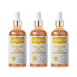 Эфирное масло для массажа тела с экстрактом растений UK, снимающее усталость, увлажняющее и подтягивающее, 100мл/100мл*2/100мл*3 LANLVX, 100ml*3