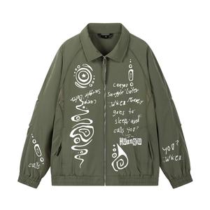 Куртка Unisex Lapel Moderate HUANQIU, army зеленый