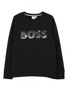 Футболка с логотипом BOSS Kidswear, черный