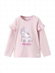 MANGO KIDS Лонгслив 'HKCAR' в розовом цвете, Rose