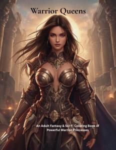 Warrior Queens: An Adult Fantasy & Sci-Fi Coloring Book of Powerful Warrior Princesses