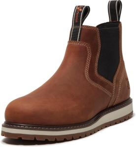 Timberland PRO мужские рабочие ботинки Irvine Chelsea Wedge Soft Toe, Medium Brown