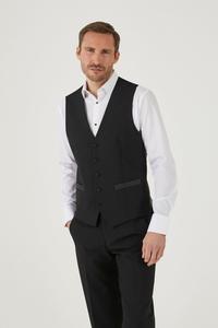 Однобортный жилет для вечернего костюма Cavendish Skopes, черный