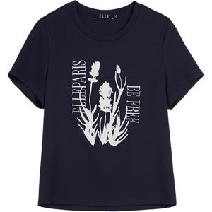 Футболка Women's Crew Neck Moderate Straight Fit ELLE, темно-синий