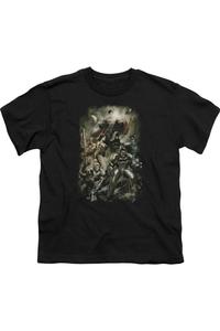 Футболка с коротким рукавом для подростков "Лига справедливости Америки: Последствия" Gildan, черный