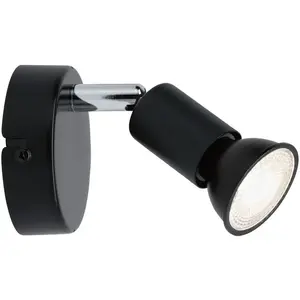Настенный светильник Carolina GU10 1 шт. Спот IP44 макс. 1x10W Хром 230В Металл, GU 10 Paulmann, антрацит