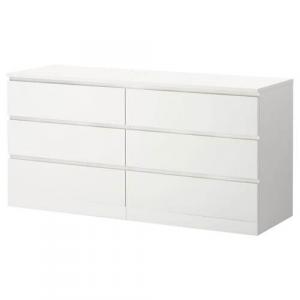 Комод с 6 ящиками IKEA Malm, 160x78 см, белый