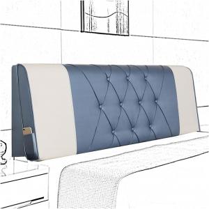 Подушка-подголовник для кровати LIANGJUN, современная модная клиновидная водонепроницаемая вентилируемая подушка для чтения, противоударная кожаная поддерживающая подушка для талии, 9 цветов, возможность индивидуального заказа. CHIAPERINI, Blue