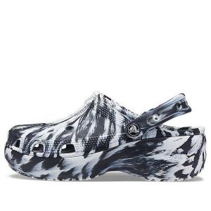 Сандалии classic platform marbled clog 'black white' Crocs, черный