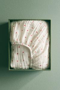 Простыня из муслина для детской кроватки на резинке H&M, 60х120 см, белый