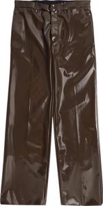 Брюки MM6 Maison Margiela, коричневый