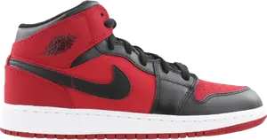Кроссовки Air Jordan 1 Retro Mid GS Gym Red, красный