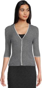 Кардиган Vince Microstripe V-neck Cardigan, цвет Off White/Coastal Blue