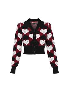 Женский кардиган черного бордового цвета myMo ROCKS