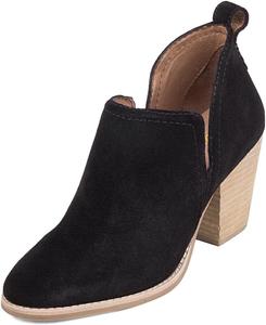 Женские ботильоны Pazzion с закрытым носком, круглым мыском, каблуком на твердой подошве, вырезами, массивным каблуком, на резинке, осенние короткие ботинки для повседневной носки и поездок, размеры 4-16 США, Black Suede