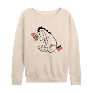 Женский легкий свитшот из френч терри Disney's Winnie the Pooh Eeyore Butterfly, цвет Beige Khaki