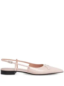 Балетки с заостренным носком и ремешком на пятке Marni, розовый
