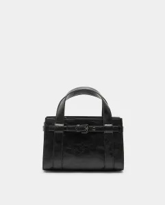 Сумка-тоут, трансформируемая в сумку через плечо с декоративной пряжкой и застежкой-молнией, однотонная Parfois, черный