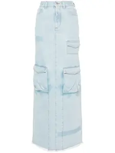 Джинсовая юбка карго GCDS, синий