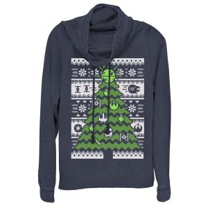 Детский пуловер с воротником-хомутом в стиле «Звездные войны: Галактическая рождественская елка» Star Wars