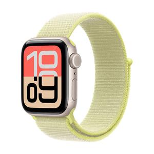 Умные часы Apple Watch SE 3, 2025 (GPS + Cellular), 40 мм, Starlight Aluminum Case/Textile Neon Yellow Sport Loop