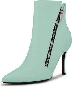Женские ботильоны YDN с заостренным носком, средней высоты каблук, боковая молния, модные вечерние осенние туфли, размеры 4-15 США