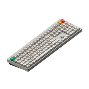 Беспроводная механическая клавиатура NuPhy Node100, Red Max Switch, ретро белый, английская раскладка