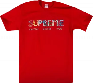 Футболка Supreme Crystals T-Shirt 'Red', красный