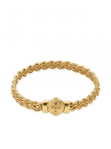 Маленький плоский плетеный браслет с бриллиантовой огранкой Emanuele Bicocchi, золотой