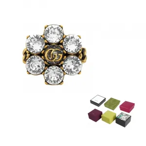 Кристальное кольцо Double G GUCCI