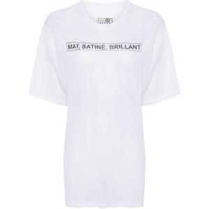 Футболка женская Mm6 Maison Margiela с надписью, белый