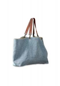 Сумка Bente синий/коричневый Loberon, цвет Blau/ Braun