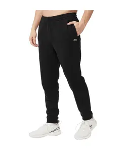 Черные хлопковые спортивные штаны с логотипом в виде крокодила. Lacoste, черный