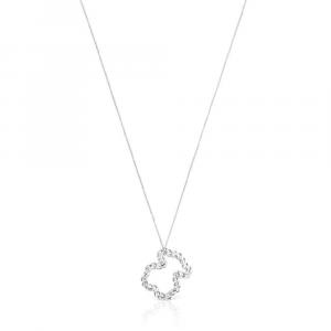 Колье с подвеской Tous Twisted With XL Bear Motif, серебро
