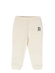 Спортивные брюки с логотипом Balmain Kids, нейтральный
