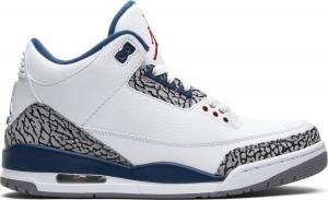 Кроссовки Air Jordan 3 Retro True Blue 2011, белый