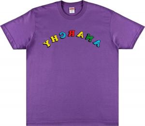 Футболка Supreme x Jamie Reid Anarchy Tee 'Purple', фиолетовый