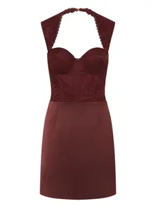 Платье мини Avalon с кружевом Rebecca Vallance, красный