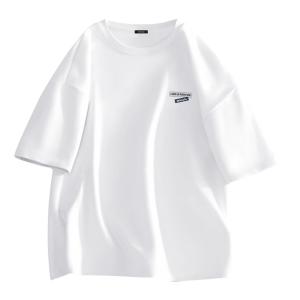 Футболка унисекс MINISO [2 шт] Черная (Голубая этикетка на груди) и Белая (Тайцзи кот на груди)