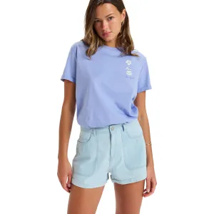 Женские джинсовые шорты Roxy Vibrant Community, светло-голубой