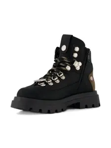 Ботинки на толстой подошве с шнуровкой Dsquared2 Kids, черный
