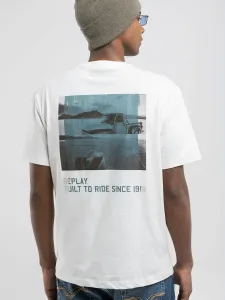 Футболка свободного кроя из базового трикотажа из хлопка с принтом.