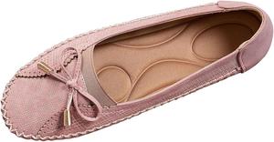 Женские балетки на плоской подошве, стильные с бантом, слипоны, легкие, противоскользящие, дышащие, для ходьбы, офисная и повседневная деловая обувь Generic, Pink
