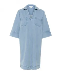 Светло-Голубое джинсовое повседневное платье Soaked In Luxury, синий